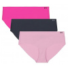 Under Armour Pure Stretch No Show Hipster 3 Pack - Pink Shaded Fuchsia/Prime Pink - women´s S