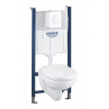 Grohe Solido predsten.set závesné WC+doska SoftClose,tlačidlo Skate Air Biele 39117000 GRO 39117000