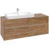 VILLEROY & BOCH Collaro závesná skrinka pod umývadlo na dosku (umývadlo vľavo), 4 zásuvky, s LED osvetlením, 1400 x 500 x 548 mm, Oak Kansas, C089B0RH