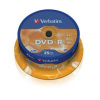DVD-R Verbatim 16x spindl po 25ks Printable