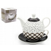 Džbán 320 ml so šálkou a podšálkou Bella Fiore tradičný čajník darček