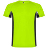 Shanghai detské športové tričko s krátkym rukávom - Fluorescenčná zelená / Čierna, 16