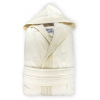 The One | Velour Bathrobe, Župan s kapucňou, biela ivory, L/XL