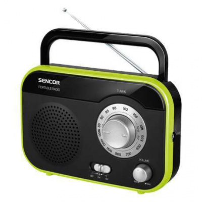 Prenosné vreckové rádio Sencor SRD 210 BGN čierno-zelené Sencor
