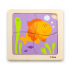 Viga dřevěné puzzle 4 dílky ryba