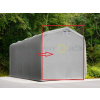 Náhradná vchodová plachta k mobilnej garáži PVC 720HD - 4x8m - OKAP VÝŠKA 3,3m farba Šedá