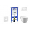 Geberit Duofix Modul na závesné WC s tlačidlom Sigma30, biela/lesklý chróm + Tece One - sprchovacia toaleta a doska, Rimless, SoftClose 111.355.00.5 NT5