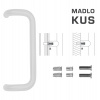 FT - MADLO kód K38 Ø 32 mm SP ks Rozteč madla: 350 mm, Dĺžka: 382 mm, Rozmer profilu madla: Ø 32 mm BIM - biela matná (FBO)