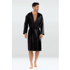Pánský saténový župan Christian černý - XL