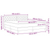 vidaXL Box Spring Posteľ s Matracom Tmavo Zelená 160x200 cm Zamat - Biela - 275713-292446