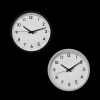 CHOMIK NÁSTENNÉ HODINY OKRÚHLE 22 x 22 x 3,8 CM BIELE/ČIERNE *4627