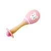 Adam Toys Drevená rumba gule králiček - ružová