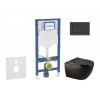 GEBERIT - Duofix Set předstěnové instalace, klozetu Gaia a sedátka softclose, tlačítko Sigma30, matná černá/černá SANI11CA5502B