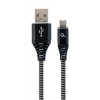 Gembird CC-USB2B-AMCM-2M-BW USB 2.0 AM na typ C (AM/CM), 2m, černo-bílý
