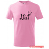 Malfini detské tričko s menom a korunkou BASIC Veľkosť: 8 rokov, farba trička: ružová