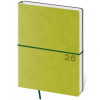Týždenný diár 2026 B6 Flexio zelený s gumičkou