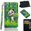 Peňaženkové 3D puzdro na LG K61 - Bamboo Panda