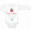Body dlhý rukáv Moje 1. Vánoce, Mami, tati, kde mám dárky, Baby Nellys, biele 86 (12-18m)