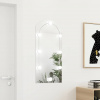 zahrada-XL Zrkadlo s LED svetlami 90x45 cm sklenené oblúkové 3102978