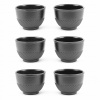 Šálky Japonské liatinové šálky na čaj 100 ml 6 kusov Čierne