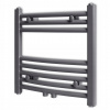 Vodný kúpeľňový radiátor VidaXL 194 W 215 x 480 mm sivý
