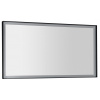 Sapho SORT zrkadlo s LED osvetlením 120x70cm, čierna mat