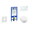 Geberit Duofix - Modul na závesné WC s tlačidlom Sigma01, alpská biela + Villeroy Boch - WC a doska, DirectFlush, SoftClose, CeramicPlus 111.300.00.5 NI1