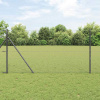 zahrada-XL Plot s stĺpmi Sivá 1.2 x 10 m Ocel potiahnutá PVC 3352783
