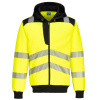 PORTWEST HI-VIS PW327 / Reflexná mikina s kapucňou na zips - HV žltá/čierna 4XL