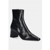 Kožené členkové topánky Jonak DYONISOS CUIR čierna farba, na podpätku, 3700183 EUR 40