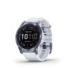 Garmin fenix 7 Sapphire Solar, Mineral Blue Titanium, Whitestone Band