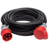 Predlžovací prívod 1z - spojka, 25m, 400V/32A, čierna, kábel gumový H05RR-F 5G 2.5mm2 - SH-PS64-32A