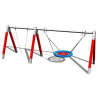 Playground System Reťazová trojhojdačka celokovová sedák + hniezdo - B (v.p. 1 m)