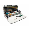 Vallejo 26.014 Stojan a pracovná plocha pre airbrush farby a štetce, 50 x 37cm (Vallejo 26.014 Paint display and work station with vertical storage)