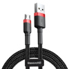 Baseus Cafule USB-A - Micro USB kábel 1.5A 2m červená-čierna (CAMKLF-C91)