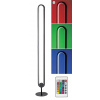 Rabalux Čierna stojaca LED RGB lampa Barto 19W s DO 74051
