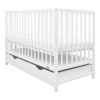 NEW BABY Detská postieľka so šuplíkom BASIC biela 125x65x87 biela