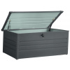 Kovový záhradný box BestBerg / 600 l / 165 x 70 x 62 cm / sivý