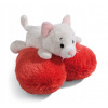 Nici Love Kočička roztomiláležící srdceGREEN 13 cm