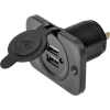 IWH Dvojitá vstavaná zásuvka USB 12/24 voltov 21100 mA Prúdová zaťažiteľnosť (max.)=2.0 A; 019006