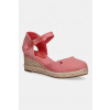 Tommy Hilfiger dámske espadrilky na platforme MID WEDGE ESPAD CLOSED TOE FW0FW09233 ružová EUR 37
