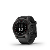 Garmin fenix 7S Pro Sapphire Solar, Carbon Gray DLC Titanium, Black Band