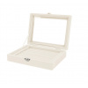 Kazeta na prsteny a manžetové knoflíčky 9217-12 - krémová / semiš