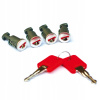 Zámky s kľúčmi pre strešné nosiče G3, sada 4 ks (séria CLOP)