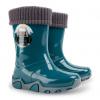 Detské čižmy - Demar STORMER LUX 0402 C- petrolejová Farba: Petrol, Veľkosť: 26-27