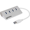 Manhattan 163767 4 porty USB 3.0 hub s hliníkovým krytom biela; 163767