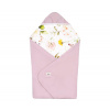 Lionelo Lionelo - Zavinovačka do autosedačky TRAVEL SWADDLE 90x90 cm Ružový kvet LN0279 + záruka 3 roky zadarmo + záruka 3 roky zadarmo