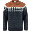 Fjällräven Övik Knit Sweater M Dark Navy-Terracotta Brown - S