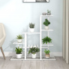 zahrada-XL Stojan na kvety 94,5x25x88 cm biely kovový 336113