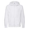 White Men's Hoodie Lightweight Zip Thru Hooded Sweat Fruit of the Loom biela S Fruit of the Loom 5904882099792